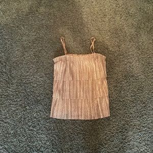 Anthropologie shimmery silver top, size small